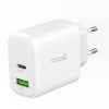 Carregador de Rede Universal Fast Charger Dual (PD) USB + Type-C COOL (45W) Branco