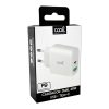Carregador de Rede Universal Fast Charger Dual (PD) USB + Type-C COOL (45W) Branco