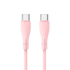 C027 Cabo USB COOL Silicone Universal Tipo C para Tipo C Rosa (1 metro)