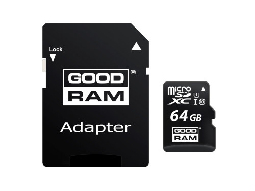 Cartão de Memória Goodram de 64GB MICRO CARD cl 10 UHS I + adapter