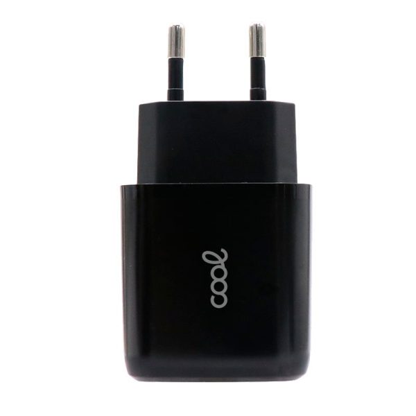 Carregador de rede Universal Fast Charger (PD) Dual Type-C / USB COOL (20W) Preto