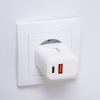 Carregador de rede Universal Fast Charger (PD) Dual Type-C / USB COOL (20W) Branco