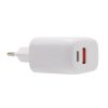 Carregador de rede Universal Fast Charger (PD) Dual Type-C / USB COOL (20W) Branco