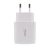 Carregador de rede Universal Fast Charger (PD) Dual Type-C / USB COOL (20W) Branco
