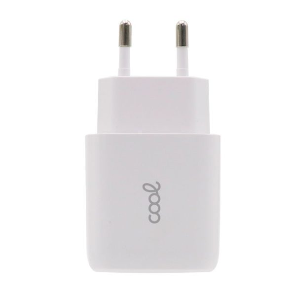 Carregador de rede Universal Fast Charger (PD) Dual Type-C / USB COOL (20W) Branco