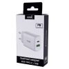 Carregador de rede Universal Fast Charger (PD) Dual Type-C / USB COOL (20W) Branco