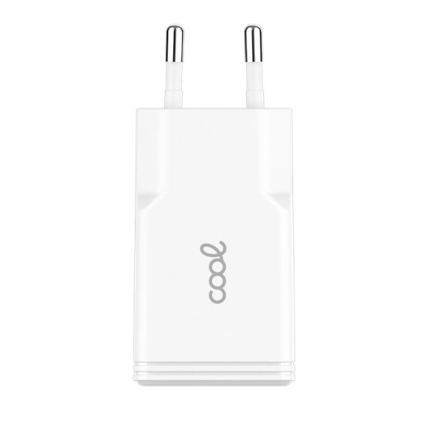 Carregador de Rede Universal Fast Charger (PD) Dual Type-C / USB COOL (30W) Branco