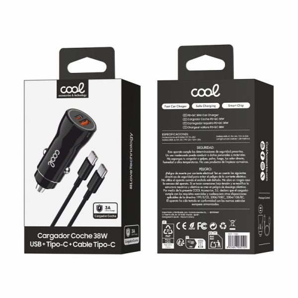 carregador_de_carro_cabo_tipo_c_2_x_usb_tipo_c_cool_38w_kit_2_em_1_preto_6 Carregador de Carro Cabo Tipo-C (2 x USB + Tipo-C) COOL 38W Kit 2 em 1 Preto