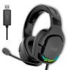 Auscultadores estéreo PC / PS4 / PS5 / Xbox Iluminação Gaming COOL Tuned Black USB 7.1