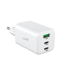 8434847074825 Carregador de Rede Universal Triplo (PD) 2 x Tipo-C + USB COOL (GaN 65 W) Branco