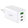 8434847079318 Carregador de Rede Universal Triplo (PD) 2 x Tipo-C + USB COOL (100 W) GaN Branco