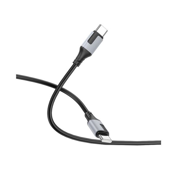 Cabo de dados borofone tipo-c para tipo-c bx101 60w 3a 1m preto
