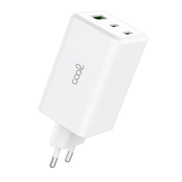 carregador_de_rede_universal_triplo_pd_2_x_tipo_c_usb_cool_100_w_gan_branco_1 Carregador de Rede Universal Triplo (PD) 2 x Tipo-C + USB COOL (100 W) GaN Branco