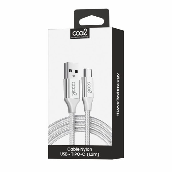 Cabo USB COOL Nylon Universal Tipo C (1,2 metros)